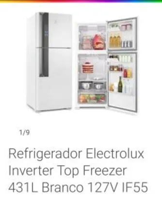 Refrigerador Electrolux Inverter Top Freezer 431L Branco 127V | R$2659