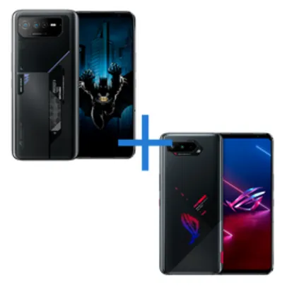 Smartphone ASUS ROG Phone 6 12GB/ 256GB Phantom Black - Batman Edition + Smartphone ASUS ROG Phone 5s 8GB/ 128GB Preto