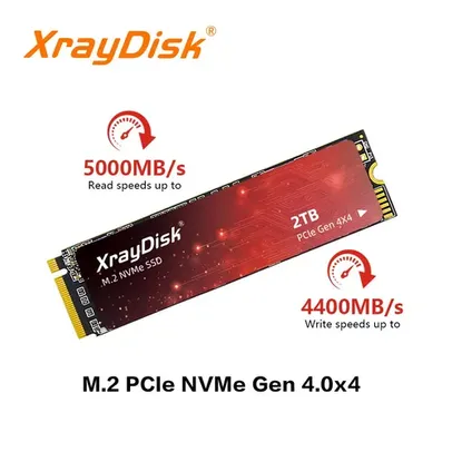 Xraydisk M.2 2TB NVMe 4.0 Gen4 PCI R/W até 5.000/4.500 MB/s