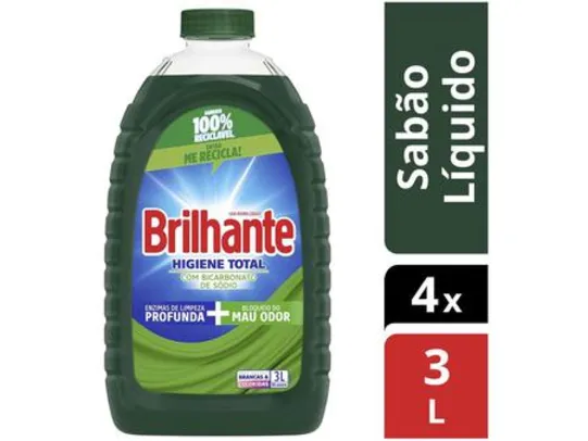 Kit 4x Sabão Líquido Brilhante Higiene Total