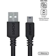 Cabo Usb A 2.0 P/ Mini B 3M - Puanm2-3, PCYES | R$23