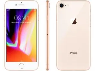 iPhone 8 Apple 64GB Dourado 4G Tela 4,7” - Retina Câm. 12MP + Selfie 7MP iOS 11 por R$ 2299