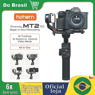 [Envio do Brasil] Estabilizador para câmera Hohem iSteady MT2 Kit, AI tracking