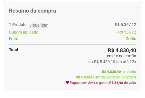 Imagem na descrição da promoção