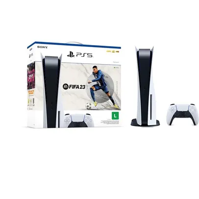 Console Playstation 5 2022, 825GB + 1 Controle Sony + FIFA 23 Lançamento