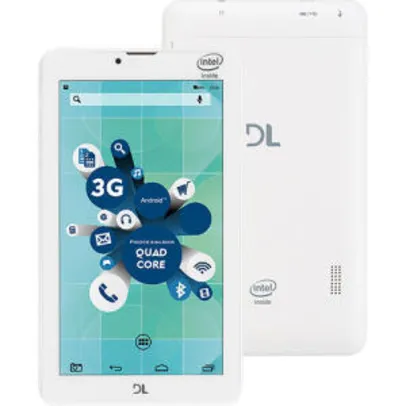 Tablet DL Socialphone 700 8GB Tela 7" Processador Intel 3G Dual Chip - Branco