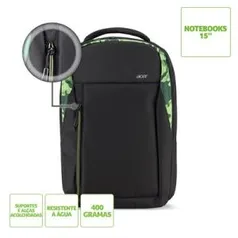 Mochila Executiva Acer Verde Resistente a Água para Laptops de até 15.6"