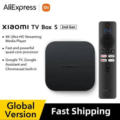 Versão Global Xiaomi Mi TV Box S 2ª Geração 4K Ultra HD 2GB 