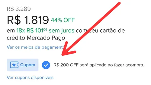 Imagem na descrição da promoção