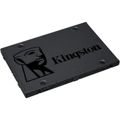 SSD Kingston A400, 240 GB, SATA, Leitura: 500MB/s e Gravação: 350MB/s