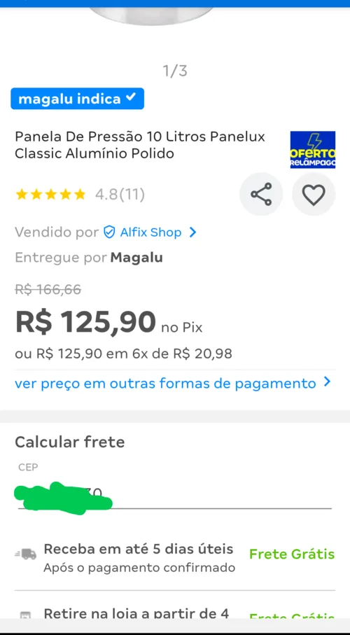 Imagem na descrição da promoção