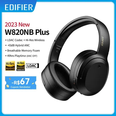 Edifier w820nb + hi-res sem fio cancelamento de ruído fones de ouvido-43d