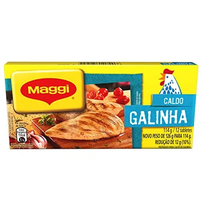 Maggi, Caldo Galinha, Tablete, 114g | R$ 2