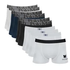 Kit Com 10 Cuecas Boxer De Cotton - Polo Match - R$ 85,9