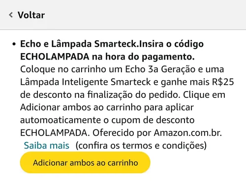 Imagem na descrição da promoção