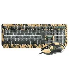 Kit Teclado e Mouse Gamer Multilaser Warrior Kyler, LED Branco - TC249