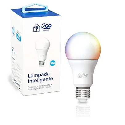 Lâmpada Inteligente Smart Lamp I2GO Home Wi-Fi LED 10W - Compatível com Alexa - 3 Anos de Garantia