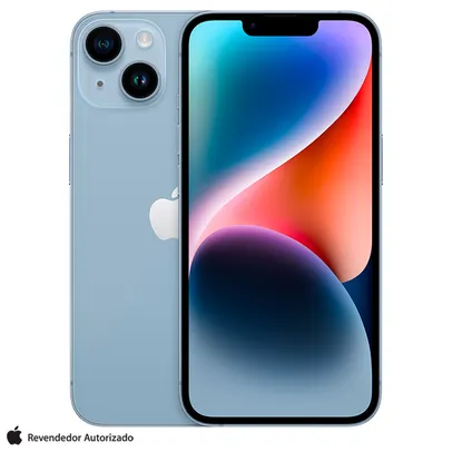 [Prime R$6490] iPhone 14 Apple (128GB) Azul, Tela de 6,1", 5G e Câmera de 12MP 