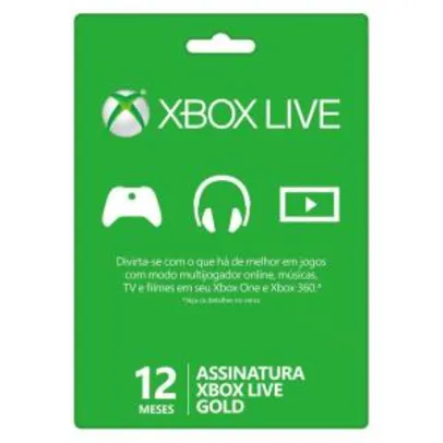 Live Gold 12 meses - R$116,91