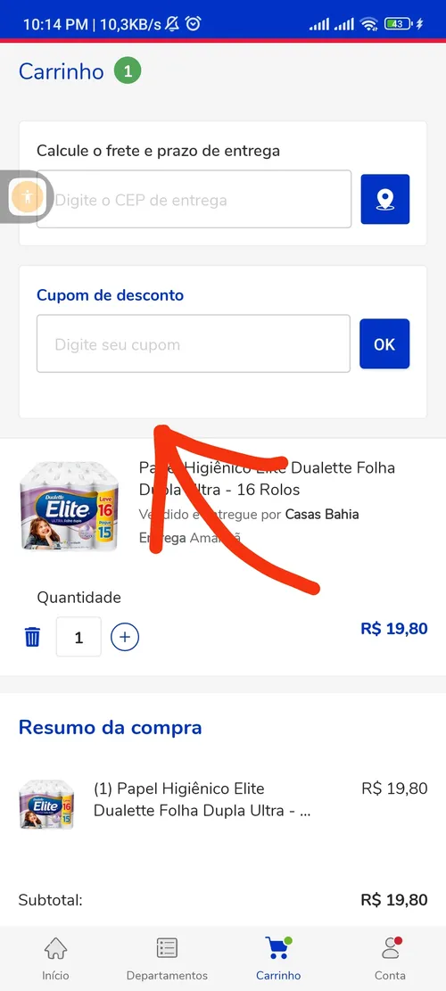 Imagem na descrição da promoção