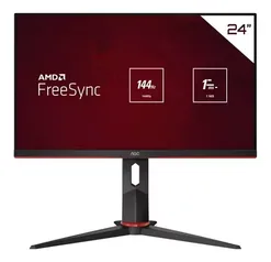 (CC SANTANDER R$779) Monitor Gamer Hero 24'' 24g2 Fhd Ips 144hz 1ms Aoc Bivolt Cor Preto/Vermelho 100V/240V