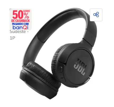 [89,50 BanQi] Headphone JBL Tune 510BT - Preto 