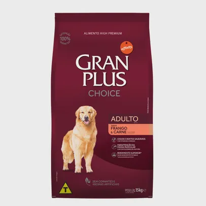 Ração Gran Plus Cães Choice Adulto Frango e Carne - 15Kg 