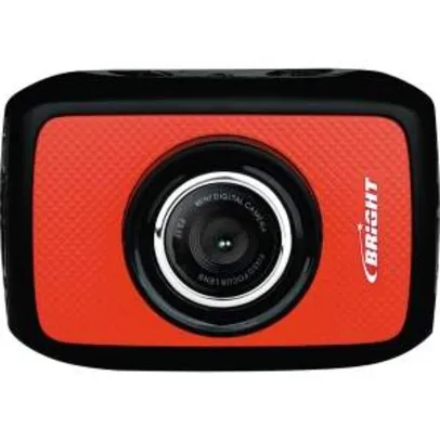 [Casa e Vídeo] Câmera de Ação Bright Sport 5MP com Tela de 1,7", Gravação de Vídeo e Case à Prova D'água 0384 Vermelha R$89,90