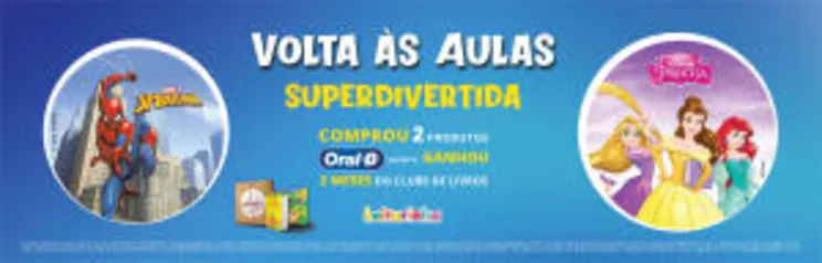 Compre produtos Oral B infantil e ganhe 2 meses do clube do livro