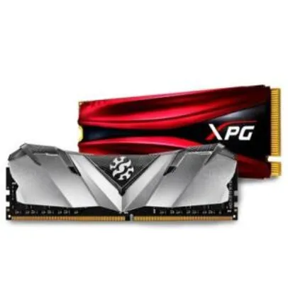Kit Memória XPG Gammix D30, 8GB, 3200MHz, DDR4, CL16 + SSD Adata XPG 256GB | R$590