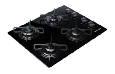 BDD61AE Cooktop 4 bocas Brastemp com grades piatina e acendimento automático BIVOLT | R$ 305