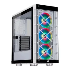 Gabinete Corsair iCUE 465X RGB Vidro Temp Branco Mid Tower | R$699