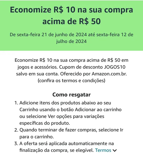 Imagem na descrição da promoção