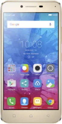 Saindo por R$ 699: [Saraiva] Smartphone Lenovo Vibe K5 Dualchip Dourado 4G Tela 5" Android Lollipop 5.1.1 Câmera 13Mp 16Gb - R$ 694,32 | Pelando