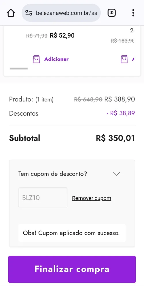 Imagen na descrição da promoção