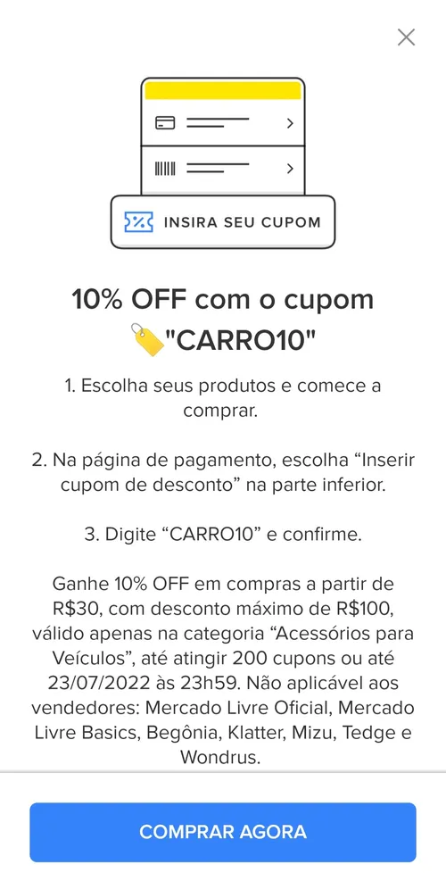 Imagem na descrição da promoção