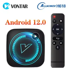 [4GB/64GB] - TV Box VONTAR H618, Android 12, Suporte 8K, HDR10+, WiFi 2.4G/5G.