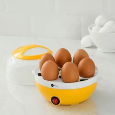 Cozedor Multi Funções Egg Cooker Fun Kitchen Amarelo com 2 Anos de Garantia - Por R$ 79,99