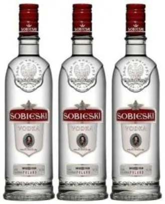 Kit 3 vodkas Sobieski (1lt cada)