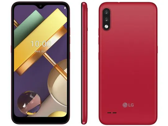 Smartphone LG K22+ Vermelho 64GB, Tela de 6.2”, Câmera Traseira Dupla, Android 10, Inteligência Artificial e Processador Quad-Core