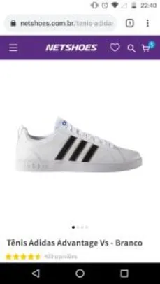 Tênis Adidas Advantage Vs - Branco - R$130