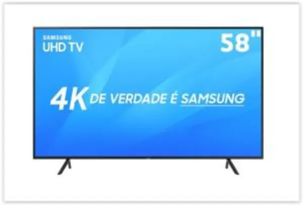 Smart TV LED 58" UHD 4K Samsung 58NU7100 por R$ 2969