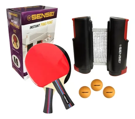 Kit 2 Raquete Tenis De Mesa Ping Pong Profissional Lisa Rede