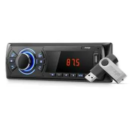 Som Automotivo Mirage Mp3 Player C/ Rádio Fm, Entrada Usb, Sd E P2 Auxiliar + Pendrive 4gb