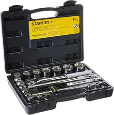 STANLEY Jogo de Soquetes 1/2 Pol. com 22 Peças 8 a 22mm STMT81242-840