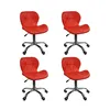 Imagem do produto Kit 4 Cadeiras Office Eiffel Slim Ajustável Base Giratória (Vermelho)