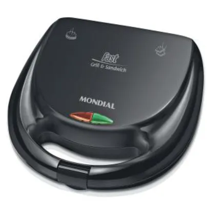 Sanduicheira S-12 750W Preta - Mondial - R$42 + Frete Grátis