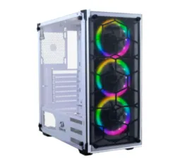 Gabinete Gamer Redragon, Wheel Jack, Mid Tower, Vidro Temperado, White, Sem Fonte, Sem Fan, GC-606W