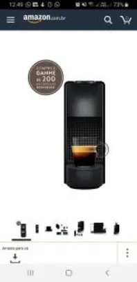 [Visa] Cafeteira Nespresso Essenza Mini (+ 200 teais em cápsulas grátis) | R$175