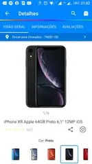 iPhone XR 64 GB preto | R$ 3499